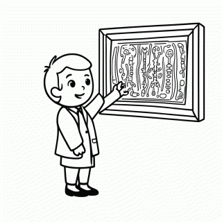 Radiologista Com Raio X para colorir
