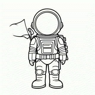 Astronauta Profissao para colorir
