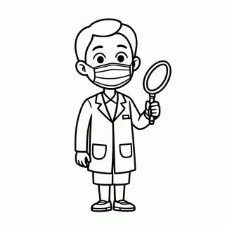 Dentista para colorir