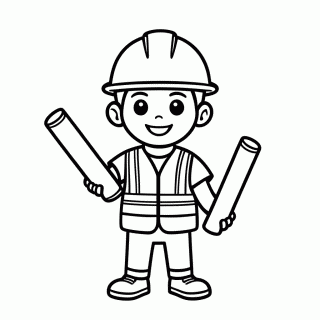 Engenheiro para colorir