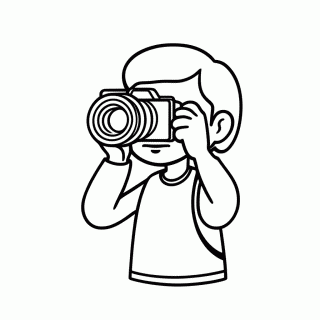 Fotografo para colorir