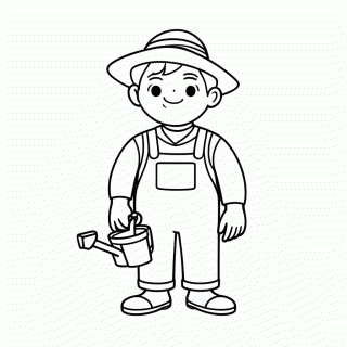 Jardineiro para colorir