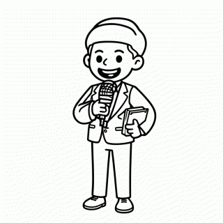 Jornalista para colorir