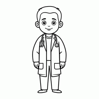 Medico — Profissões para Colorir