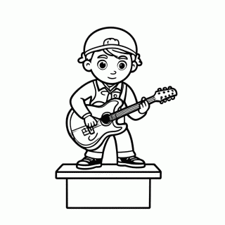 Musico para colorir