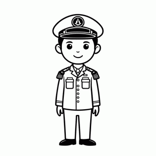 Piloto — Profissões para Colorir