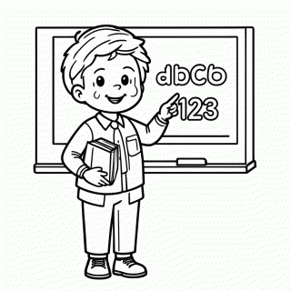 Professor para colorir