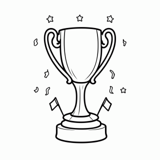 Troféu da Copa Rumo à Semifinal para Colorir para colorir