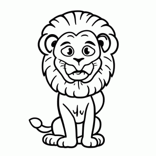 Simba Adulto Rei para colorir
