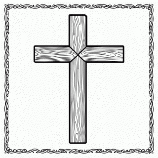 Cruz para colorir