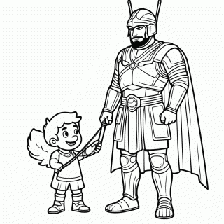 Davi Golias para colorir
