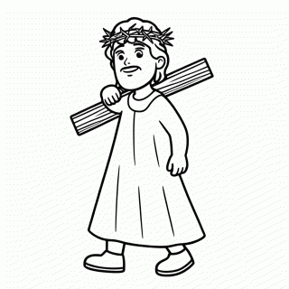 Paixao Cristo para colorir