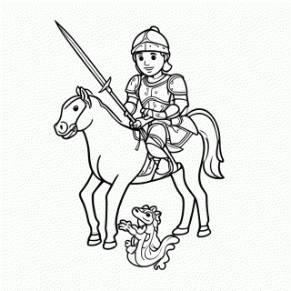 Sao Jorge para colorir