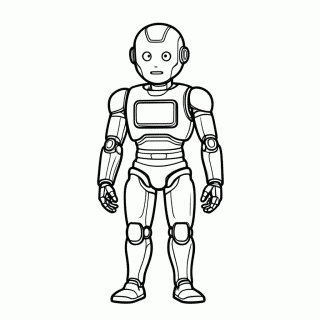 Androide para colorir