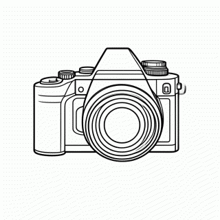 Camera Fotografica para colorir
