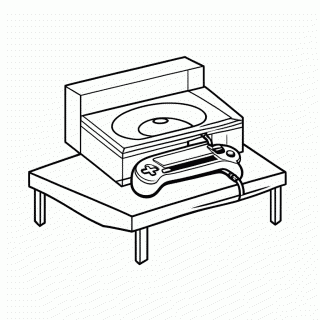 Console Videogame para colorir