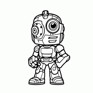 Cyborg para colorir