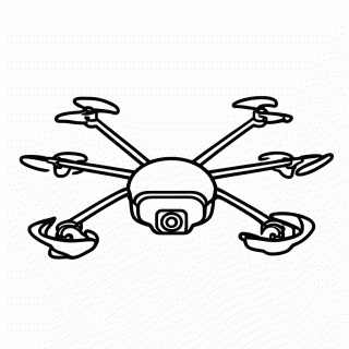 Drone para colorir