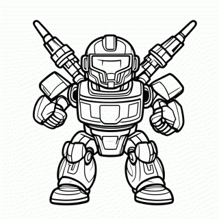 Robo Guerra para colorir