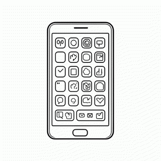 Smartphone para colorir