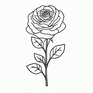 Rosa Arbusto para colorir