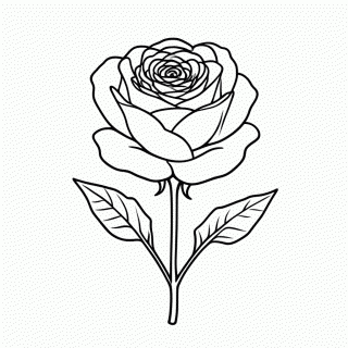 Rosa Branca Pura para colorir
