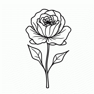 Rosa Buque para colorir