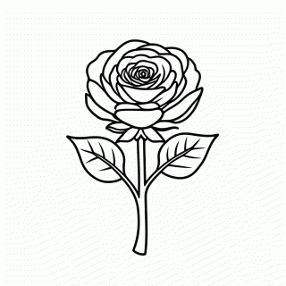 Rosa Laranja para colorir