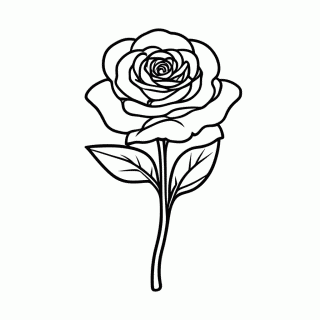 Rosa Miniatura para colorir