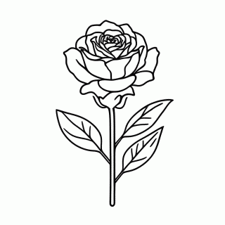 Rosa Negra para colorir