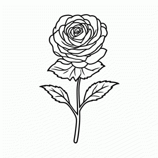 Rosa Trepadeira para colorir