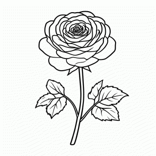 Rosa Vintage para colorir