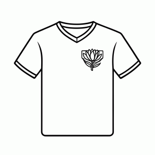 Camisa Titular da África do Sul para colorir
