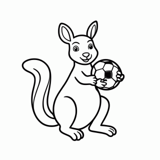 Canguru da Austrália para colorir