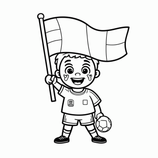Torcedor da Bósnia e Herzegovina — Seleção da Bósnia e Herzegovina para Colorir