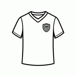 Camisa Reserva de Cabo Verde para colorir