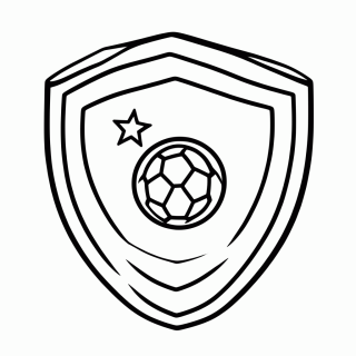Escudo da Seleção de Cabo Verde para colorir