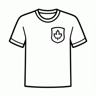 Camisa Titular do Canadá para colorir