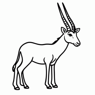 Órix do Catar para colorir