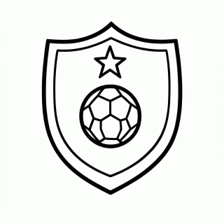 Escudo da Seleção da Colômbia para colorir