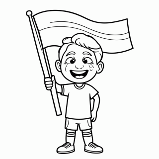Torcedor da Colômbia para colorir
