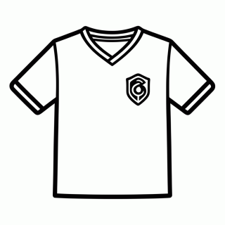Camisa Reserva da RD Congo para colorir