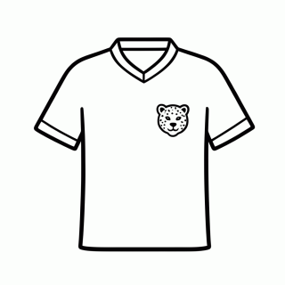 Camisa Titular da RD Congo para colorir