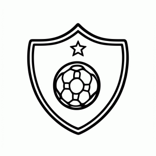 Escudo da Seleção da RD Congo para colorir