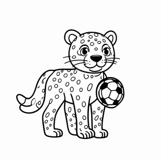 Leopardo do Congo para colorir