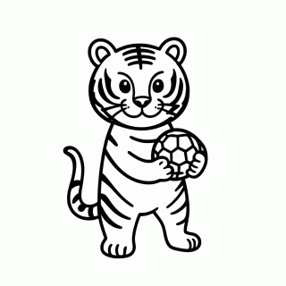 Tigre da Coreia para colorir