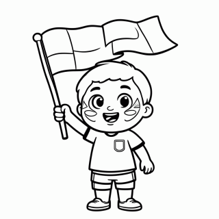 Torcedor da Coreia do Sul — Seleção da Coreia do Sul para Colorir