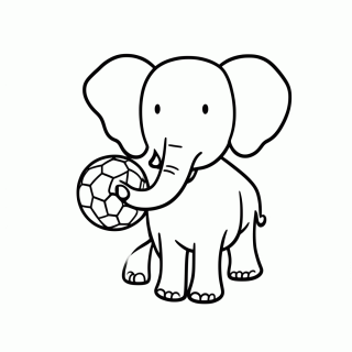 Elefante da Costa do Marfim para colorir