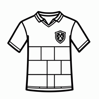 Camisa Titular da Croácia para colorir