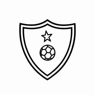 Escudo da Seleção do Egito para colorir